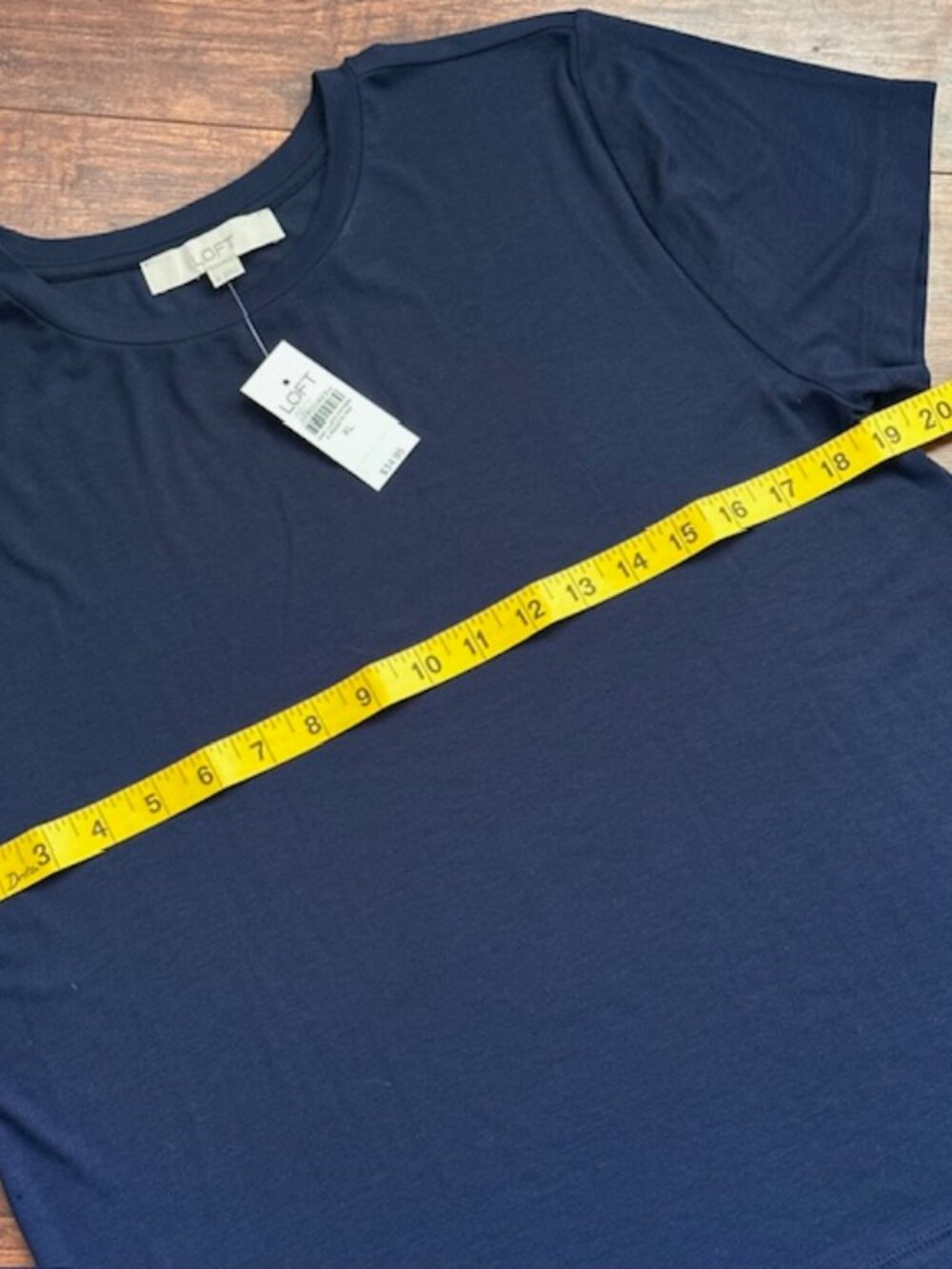 Loft NWT Navy Blue Short Sleeve Everyday Tee - Size XL - Picture 6 of 9